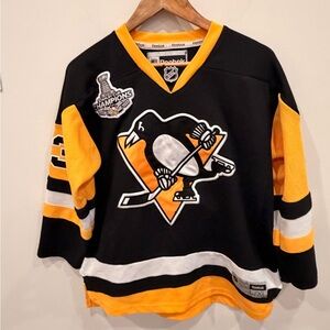 Reebok Pittsburgh Penguins Sheary #43 2016 Stanley Cup Jersey Youth L/XL